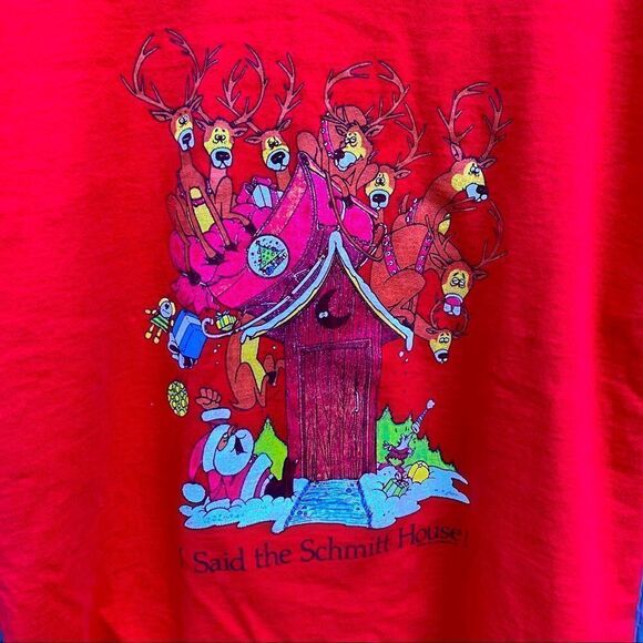 I Said The Schmitt House-Santa Funny X-mas T-Shirt - Picture 1 of 6